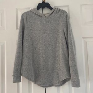 Womens Grey Loft Shirttail Hoodie Sweater Size Small